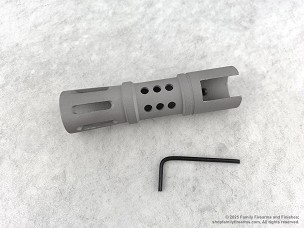 Ruger 10/22 Steel Muzzle Brake - Matte Silver 
