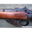 British Enfield No. 4 Mk I sporterized bolt action rifle chambered in .303 British, left action. 