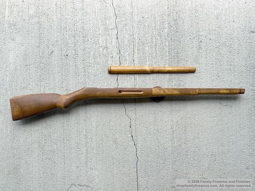 Unissued military surplus Finnish Mosin Nagant M39 wood stock and handguard from Family Firearms and Finishes 