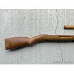 Right profile of the unissued military surplus Finnish Mosin Nagant M39 wood stock and handguard 