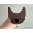 Close up of nose of the unissued military surplus Finnish Mosin Nagant M39 wood stock and handguard 