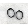 Original Soviet Izhevsk arsenal marked front and rear barrel band set for Mosin Nagant rifles. 