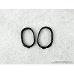 Rare matching military surplus Mosin Nagant front and rear barrel band set with interlocking button design. 