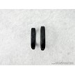Rare matching military surplus Mosin Nagant front and rear barrel band set with interlocking button design with Tula Star mark. 
