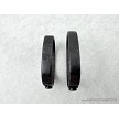 Rare matching military surplus Mosin Nagant front and rear barrel band set with interlocking button design with Tula Star mark. 