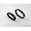Rare matching military surplus Mosin Nagant front and rear barrel band set with interlocking button design. 
