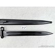 Close up of the blade of the Yugoslavian M48 military surplus bayonet 