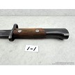 Yugoslavian M48 military surplus bayonet side view of handle 