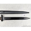 Close up of the blade of the Yugoslavian M48 military surplus bayonet 