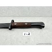 Yugoslavian M48 military surplus bayonet side view of handle 