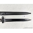Close up of the blade of the Yugoslavian M48 military surplus bayonet 