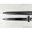 Close up of the blade of the Yugoslavian M48 military surplus bayonet 