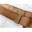 Mosin-Nagant leather rifle sling manufactured by Dresdner Lederwarenfabrik showing factory markings. 