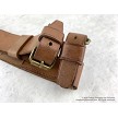 Russian Mosin-Nagant leather rifle sling showing the dog collar attachments close-up. 