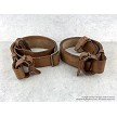 Authentic Russian Mosin-Nagant leather rifle sling with original dog collar attachment buckles.. 