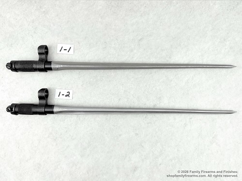 Complete SKS spike bayonet assembly with mounting screw and spring hardware 