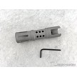 Ruger 10/22 .22LR Steel Muzzle Brake in Matte Silver 